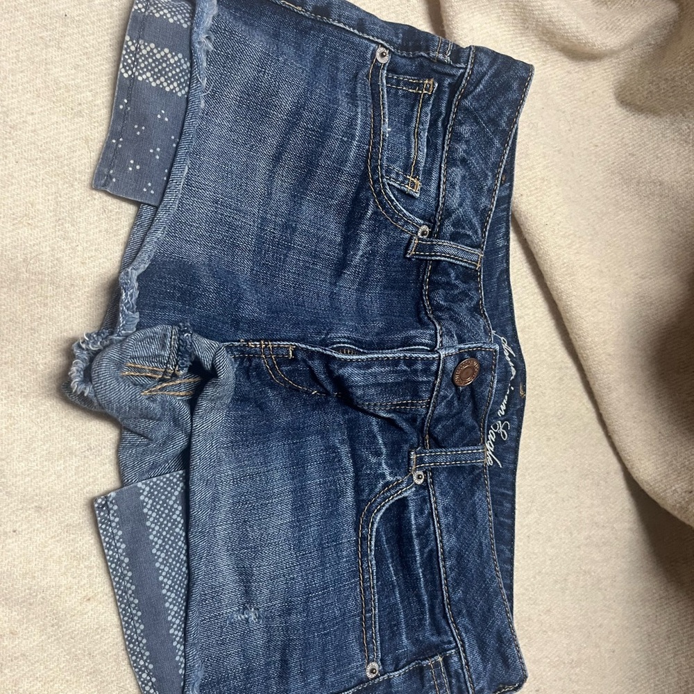 American eagle Women's Dark Blue Denim Shorts